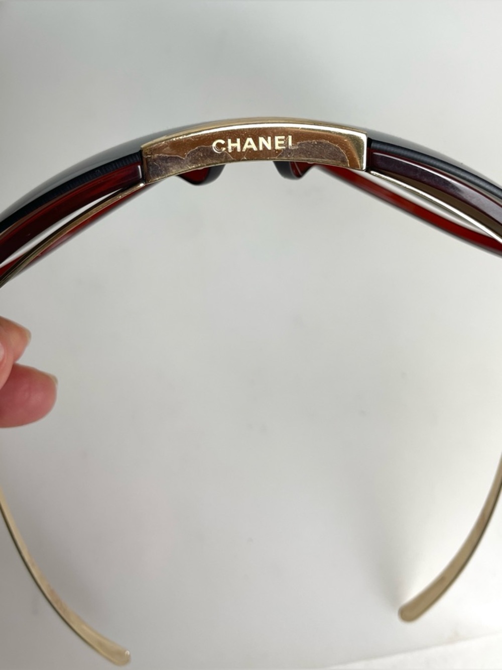 Vintage Y2K CHANEL 6006 Gold Shield Aviator Brown Lens Sunglasses Italy Unisex - Picture 5 of 16